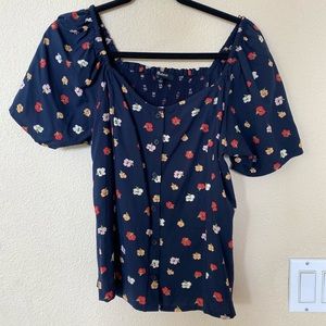 Madewell floral blouse